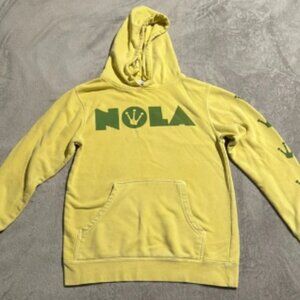 Disney Yellow NOLA Hoodie Adult Sz Small Princess and the Frog Hooded Sweatshirt
